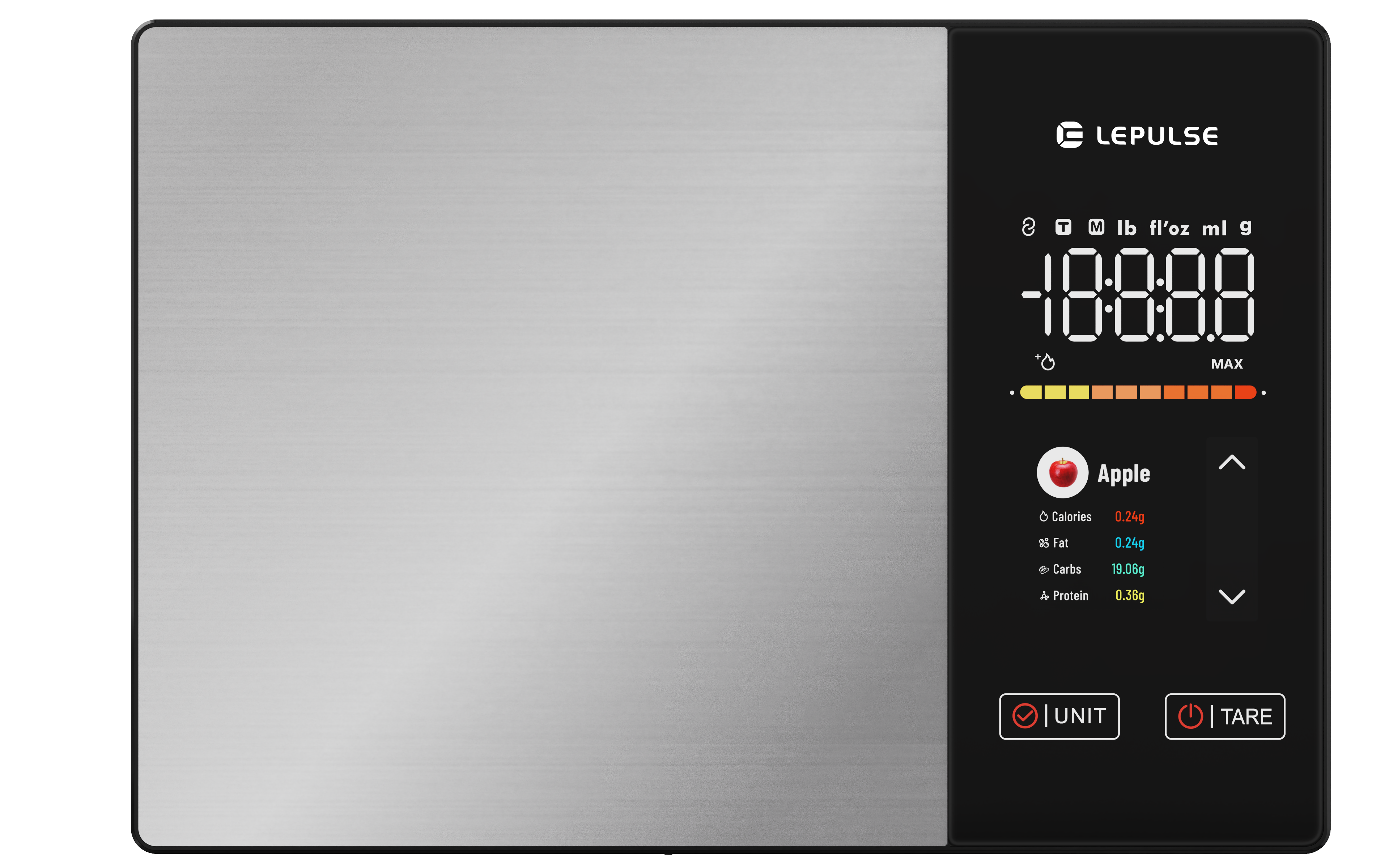 Lepulse Smart Food Scale with Nutrition Calculator, App Sync with 23 Nutrient Tracking