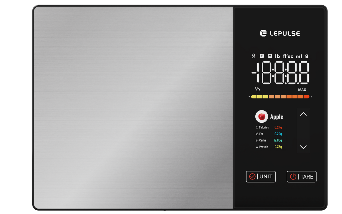 Lepulse Smart Food Scale with Nutrition Calculator, App Sync with 23 Nutrient Tracking
