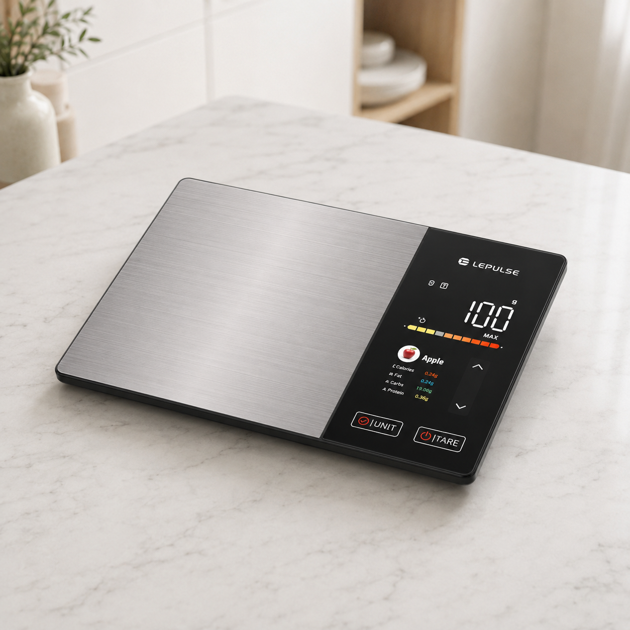 Lepulse Smart Food Scale with Nutrition Calculator, App Sync with 23 Nutrient Tracking