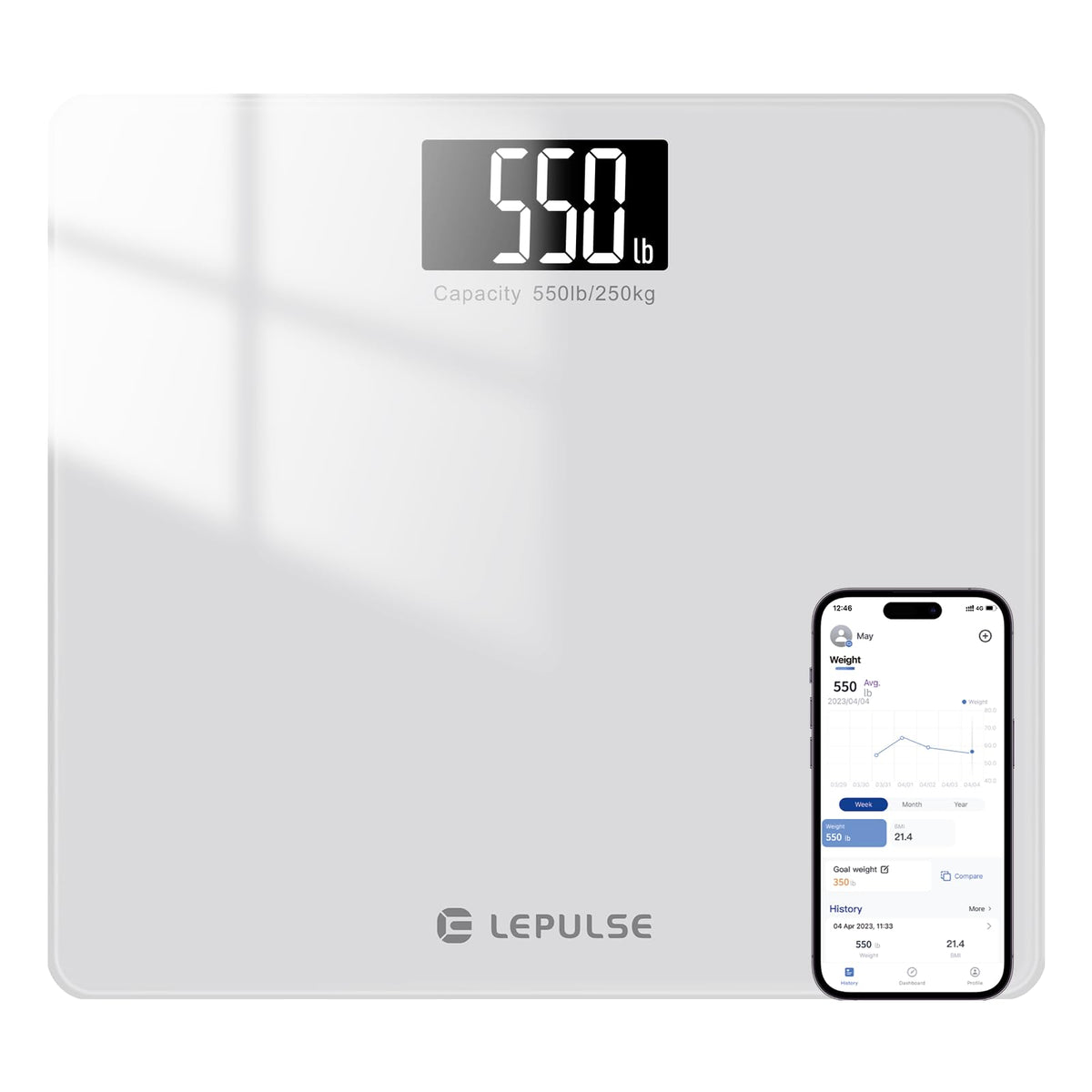 Lescale S5 Extra-High Capacity Digital Bathroom Scale