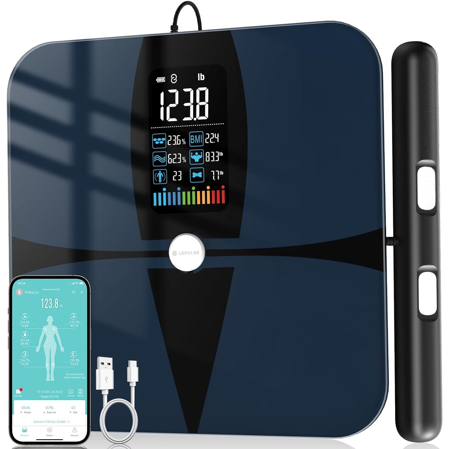 Lescale P1 Professional 8 Electrodes Body Fat Scale - Lepulse